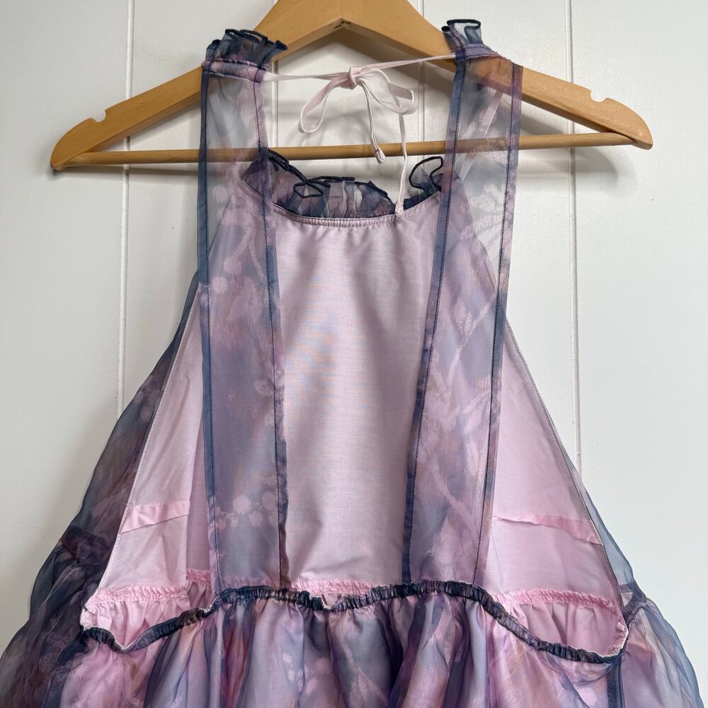 Free People mini dress tiered ruffled floral Medium - Picture 7 of 10